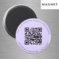 Bröllopswebbplats QR-kod detaljer rsvp violett