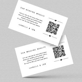 Bröllopswebbplats QR-kod - Registerdetaljer RSVP Tilläggskort
