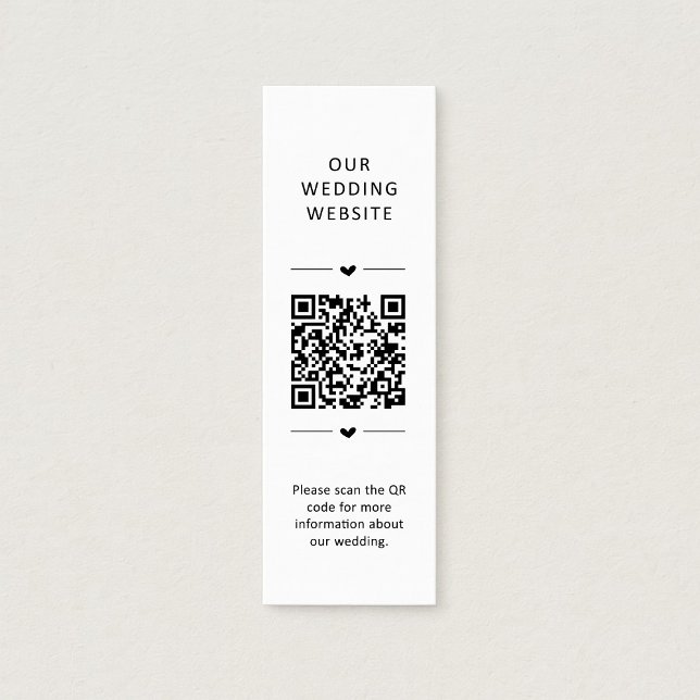 Bröllopswebbplats QR-kod RSVP-bifogad kort (Skapare uppladdad)