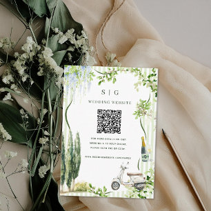 Bröllopswebbplats QR-kod Skanna Foto Tilläggskort