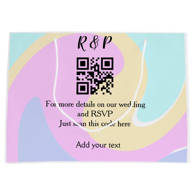 Bröllopswebbplats rsvp q r kod lägg till namn text (Framsidan)