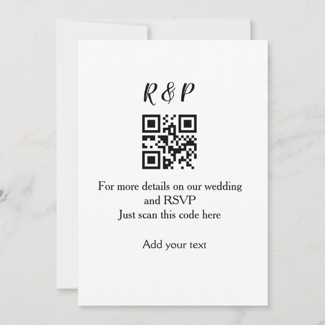 Bröllopswebbplats rsvp q r kod lägga till namn tex inbjudningar (Framsida)