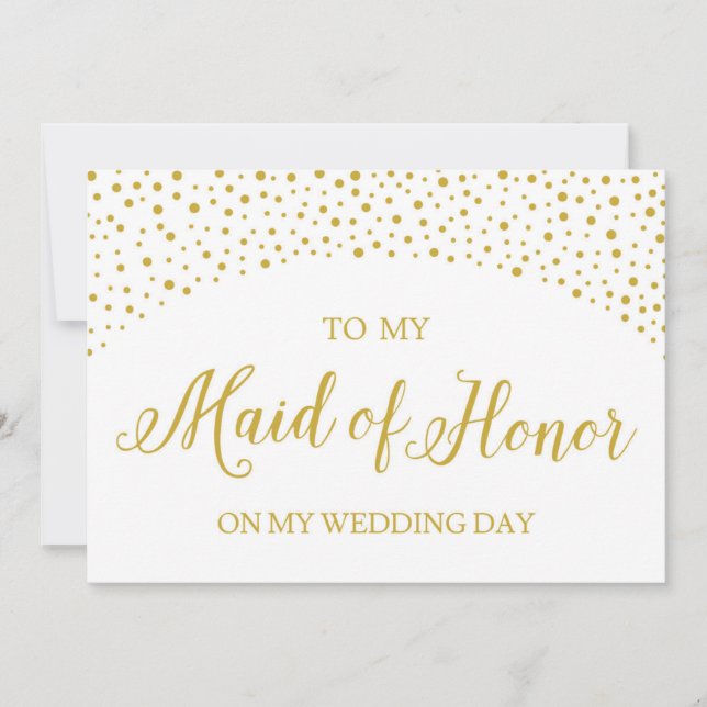 Brölloptackkort för maid of honor inbjudningar (Framsida)