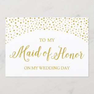 Brölloptackkort för maid of honor inbjudningar