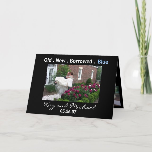 Brölloptackkort Tack Kort (Framsida)