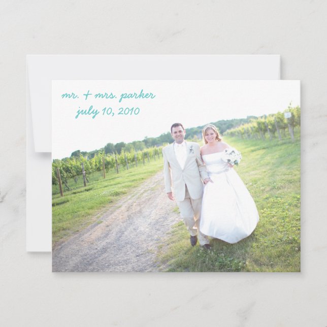 Brölloptackkort Tack Kort (Framsida)