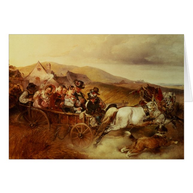 Bröllopvagnen Hälsningskort (Framsidan Horizontal)