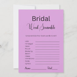 Bröllordsordlek i Plum Purple Inbjudningar
