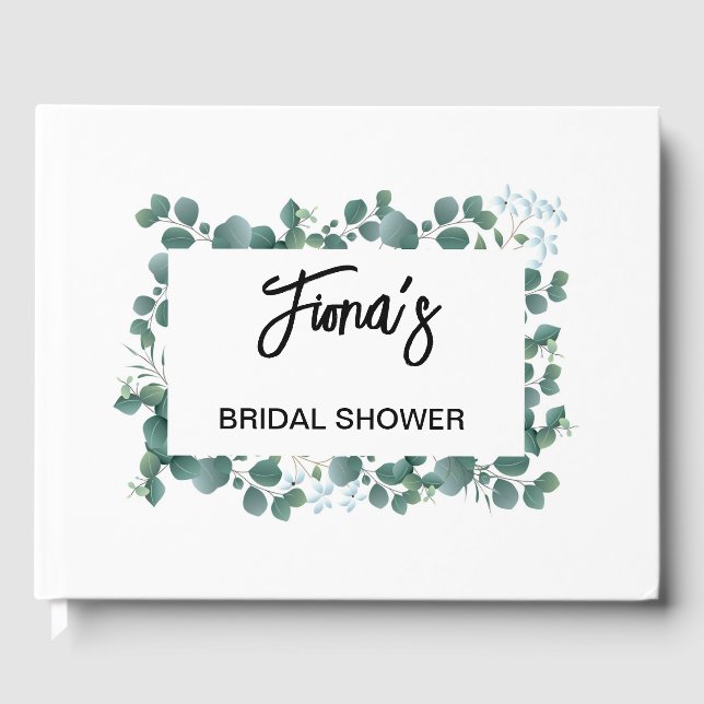 Bröllpsdusch för Gröna Blad Gästbok (Framsida)