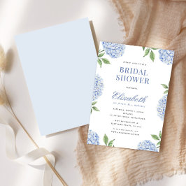Bröllpsdusch Klassisk Blå Hortensia Blomma Inbjudningar