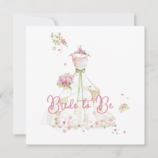 Bröllpsdusch Kräm Bröllopsklänning Grattis (Framsida)