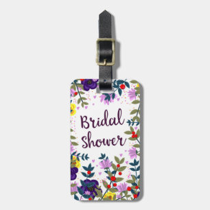 Bröllpsdusch Vintage Blommor Bagagebricka