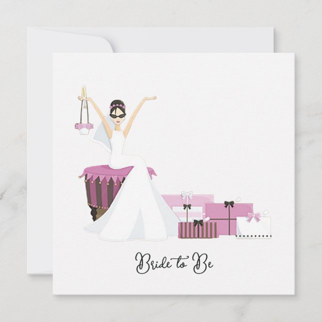 Bröllpsdusch Vit Bröllopsklänning Grattis (Framsida)