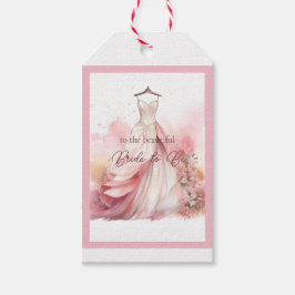 Bröllpsdusch Vit Bröllopsklänning  Presentetikett