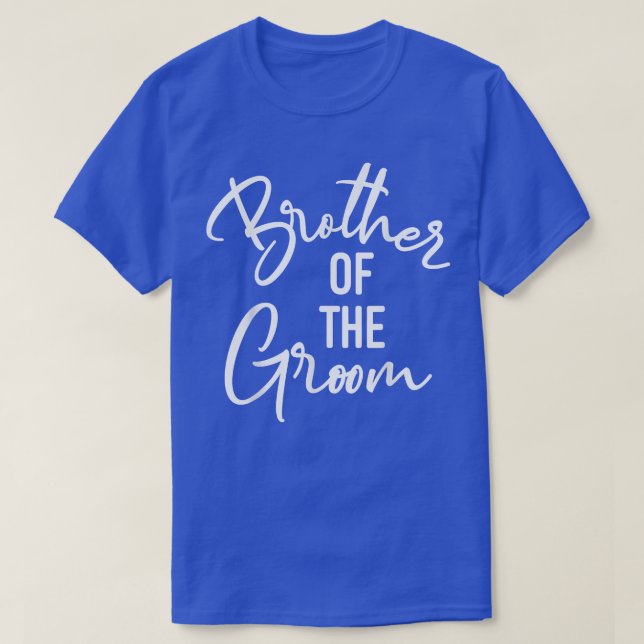 Bröllsbrollop Bror till Brudgummen och Sventjänst T Shirt (Design framsida)