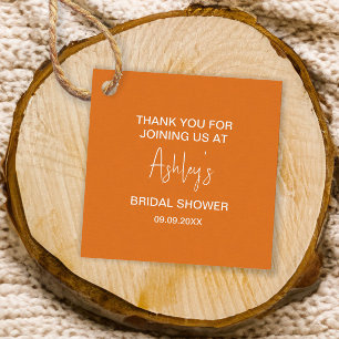 Bröllsdusch Mid-Century Modern Orange Sol Mod Gåvor Etiketter
