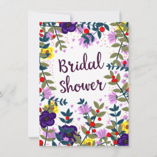 Bröllsdusch Vintage Blommor Inbjudningar