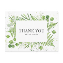 Bröllsk tack för ormbunks- och eukalyptusgrönska