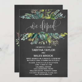 Bröllstavla Lövverk Vi Rymde Bröllopsfirande Inbjudningar