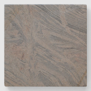 Bröllträdsblått på Tan Marble Square Underlägg