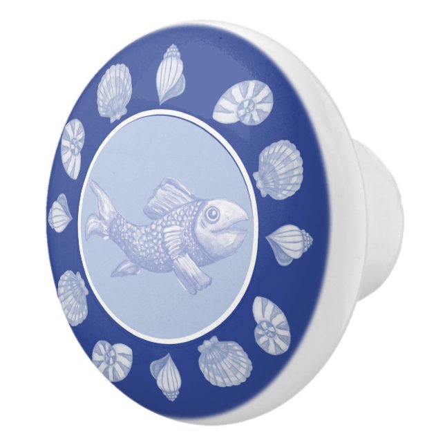 Bröllträfisk och Snäckor, keramiska knoppar (Höger)