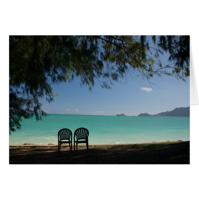 Brölstranden parkerar, Oahu, Hawai'i Hälsningskort (Framsidan Horizontal)