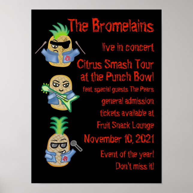 Bromelainanas (Poster av kummelband) Poster (Framsidan)
