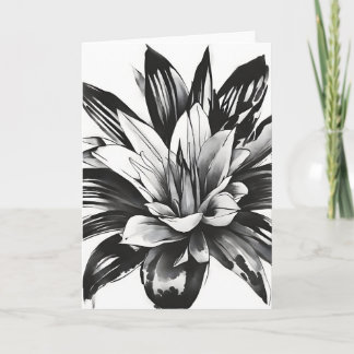 Bromeliad - Akvarellblommor Kort