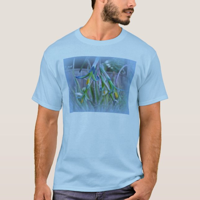 Bromeliad-Blommar på Blue Tröja (Framsida)