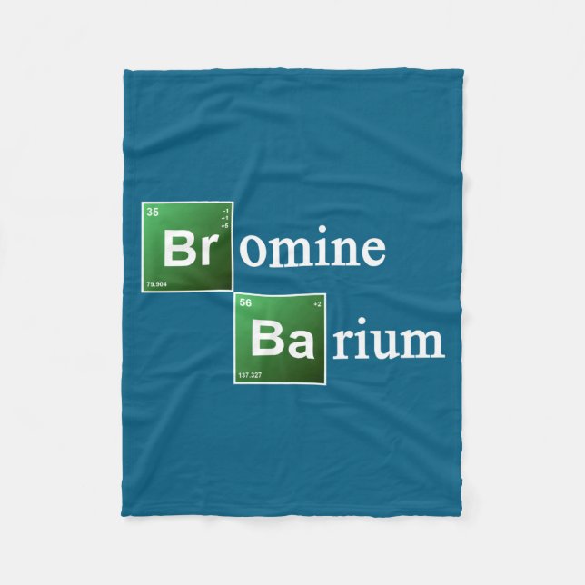 Bromine And Barium Periodic Table Chemistry Elemen Fleecefilt (Framsidan)