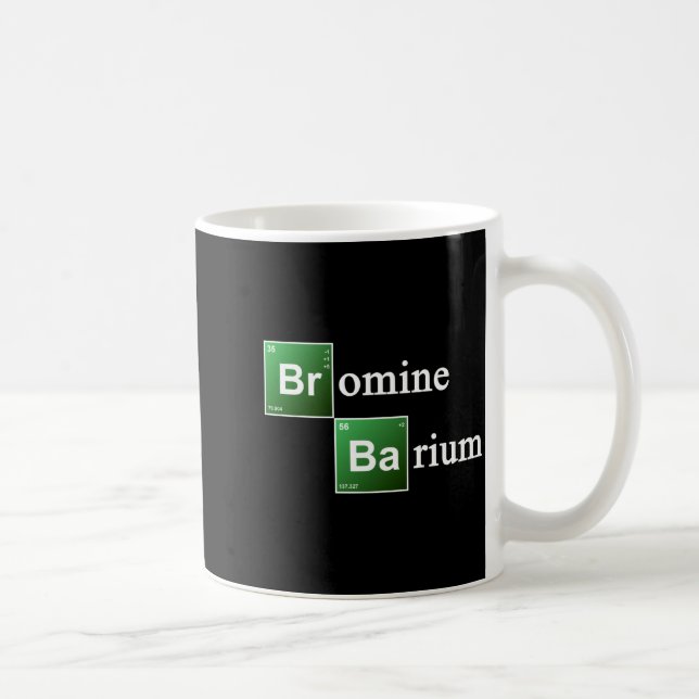 Bromine And Barium Periodic Table Chemistry Elemen Kaffemugg (Höger)