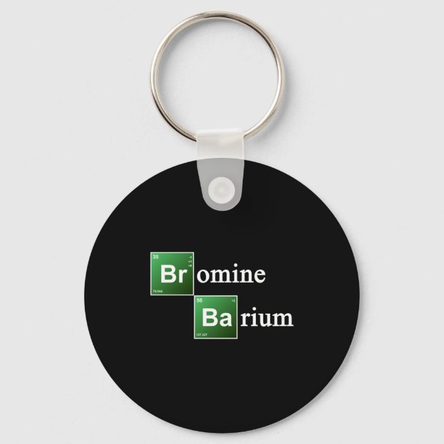 Bromine And Barium Periodic Table Chemistry Elemen Nyckelring (Framsida)
