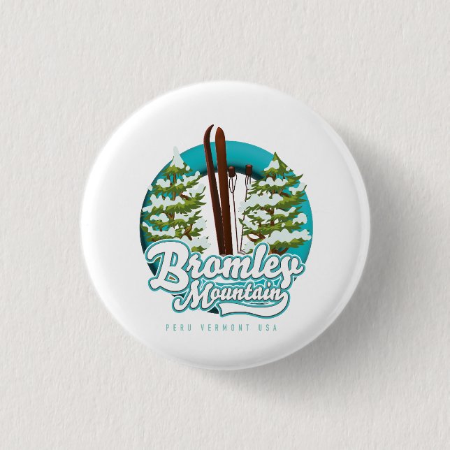 Bromley Mountain Peru Vermont US Ski logotyp Knapp (Framsida)