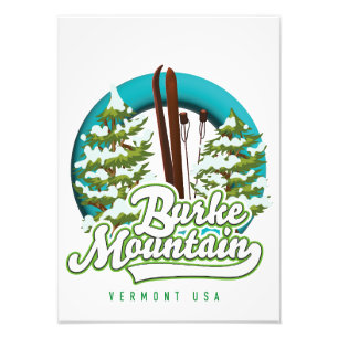 Bromley Mountain Peru Vermont US Ski logotyp Photo Fototryck