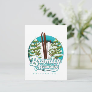 Bromley Mountain Peru Vermont US Ski logotyp Vykort
