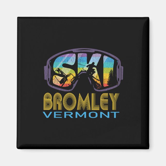 Bromley skidåkning Vermont semestern  Magnet (Framsidan)