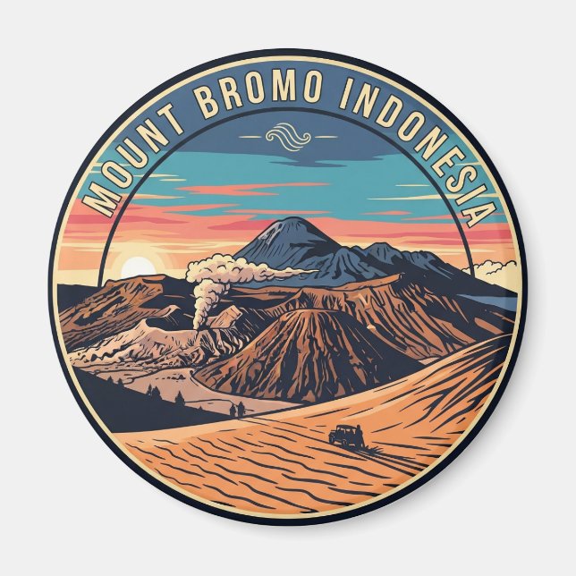 Bromo Indonesia Travel Magnet (Framsidan)
