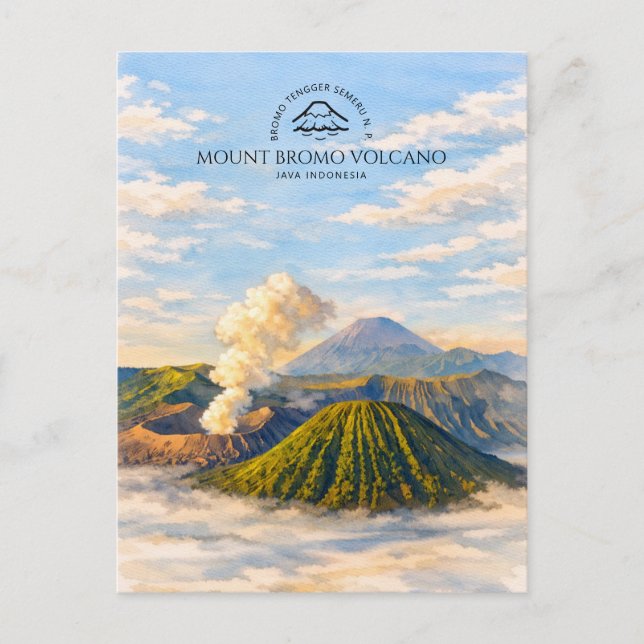 Bromo vulkanen, Bromo Tengger Semeru N.P. Vykort (Framsida)