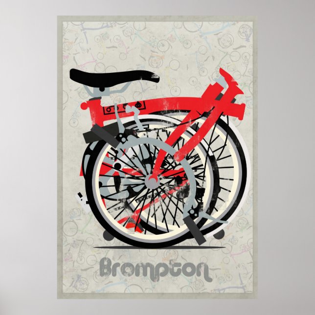 Brompton-cykeln har mappats poster (Framsidan)