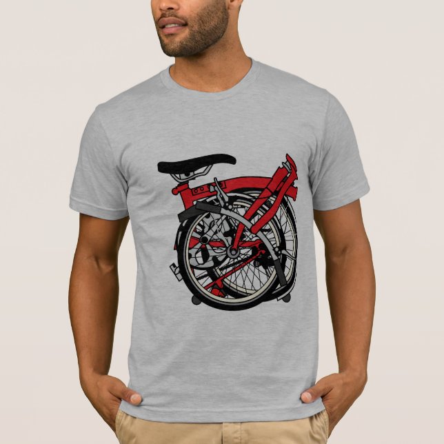 Brompton-cykeln har mappats t shirt (Framsida)