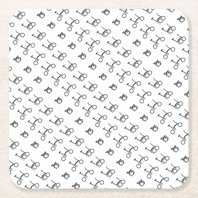 Brompton hopfällbar cykelcykel underlägg papper kvadrat (Framsidan)