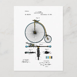 Broms for Bicycles - J. A. Hems Patent Färgad Vykort