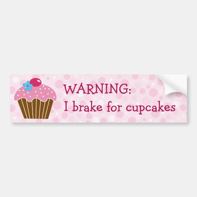 Bromsa för Cupcakes Bildsticker Bildekal (Framsidan)