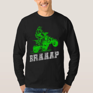 Bromsa med fyra Biker Atv 4 Hjulbroms med fyra Man T Shirt
