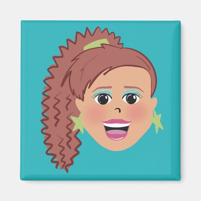 Bromsad sidponny magnet (Framsidan)