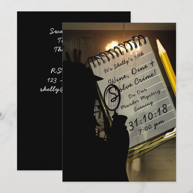 Bromsklädsel Inbjudningskort Brottsundersökning 2 (Fram/baksida)