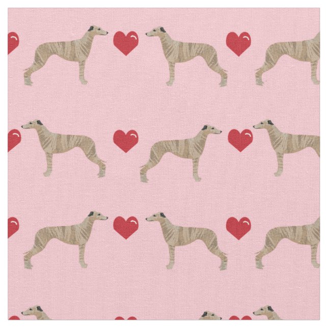 Bromsklossning hund kärlek rosa och rött tyg (Närbild)