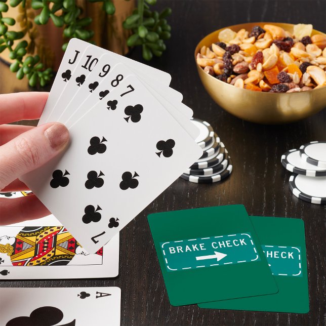 Bromskontroll - vägskylt med pil casinokort (Skapare uppladdad)