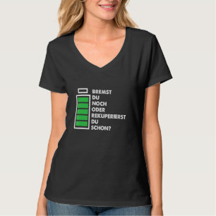 Bromskörning av elbilsbatteri t shirt