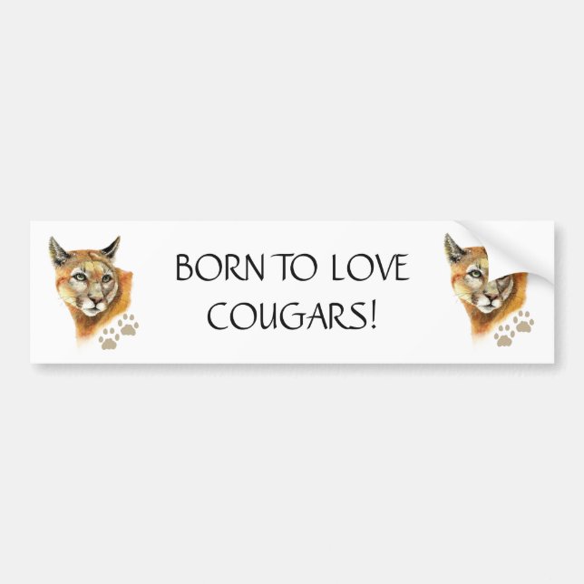 BROMSNING FÖR COUGARS FUNNY COUGAR QUOTE ART BILDEKAL (Framsidan)